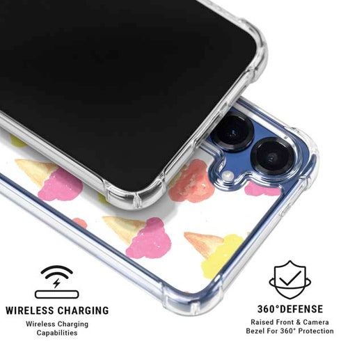Bouffants and Broken Hearts Ice Cream Galaxy S25 Clear Case